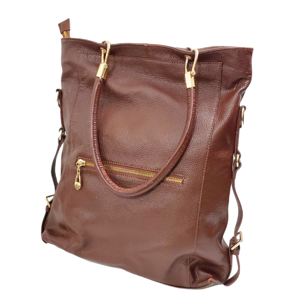 ERICA ANENBERG Handbag SUTTON Crossbody Tote Leather Zipped Pockets